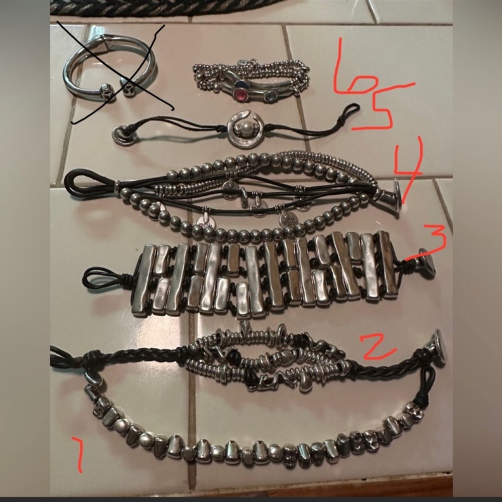 Uno de50 Bracelets #1, #2 and #4 sold as a bulk